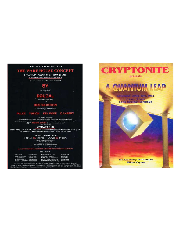 RAVE FLYERS: U.K 1991- 1996